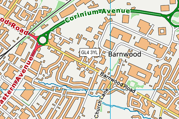 GL4 3YL map - OS VectorMap District (Ordnance Survey) GL4 3YL map - OS VectorMap District (Ordnance Survey)