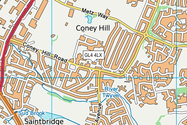 GL4 4LX map - OS VectorMap District (Ordnance Survey) GL4 4LX map - OS VectorMap District (Ordnance Survey)