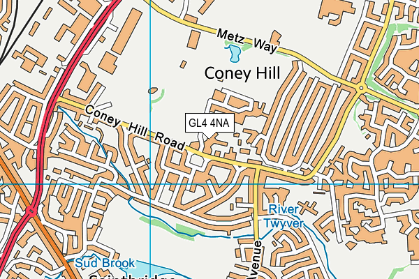 GL4 4NA map - OS VectorMap District (Ordnance Survey) GL4 4NA map - OS VectorMap District (Ordnance Survey)