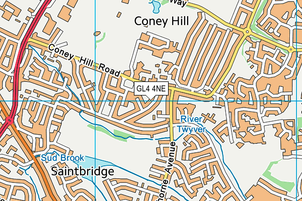 GL4 4NE map - OS VectorMap District (Ordnance Survey) GL4 4NE map - OS VectorMap District (Ordnance Survey)