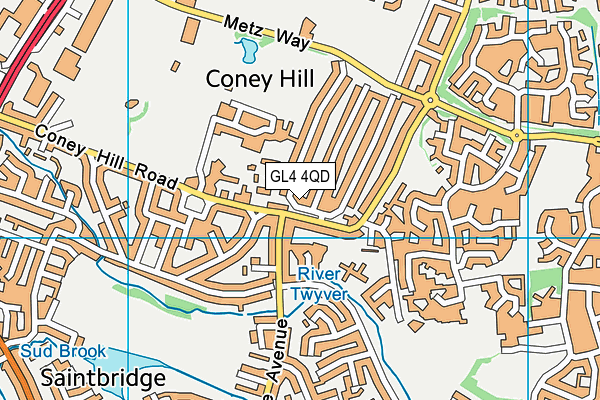 GL4 4QD map - OS VectorMap District (Ordnance Survey) GL4 4QD map - OS VectorMap District (Ordnance Survey)