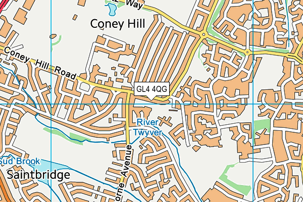 GL4 4QG map - OS VectorMap District (Ordnance Survey) GL4 4QG map - OS VectorMap District (Ordnance Survey)