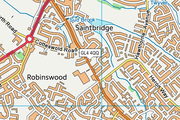 GL4 4QQ map - OS VectorMap District (Ordnance Survey) GL4 4QQ map - OS VectorMap District (Ordnance Survey)