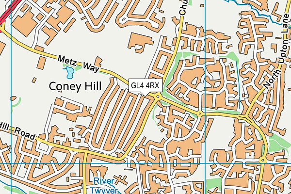 GL4 4RX map - OS VectorMap District (Ordnance Survey) GL4 4RX map - OS VectorMap District (Ordnance Survey)