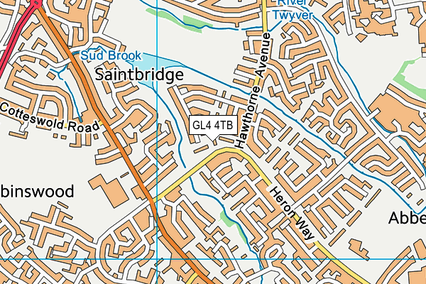 GL4 4TB map - OS VectorMap District (Ordnance Survey) GL4 4TB map - OS VectorMap District (Ordnance Survey)