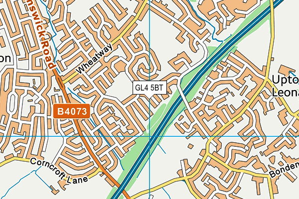GL4 5BT map - OS VectorMap District (Ordnance Survey) GL4 5BT map - OS VectorMap District (Ordnance Survey)