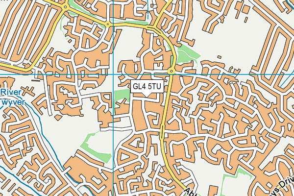 GL4 5TU map - OS VectorMap District (Ordnance Survey) GL4 5TU map - OS VectorMap District (Ordnance Survey)