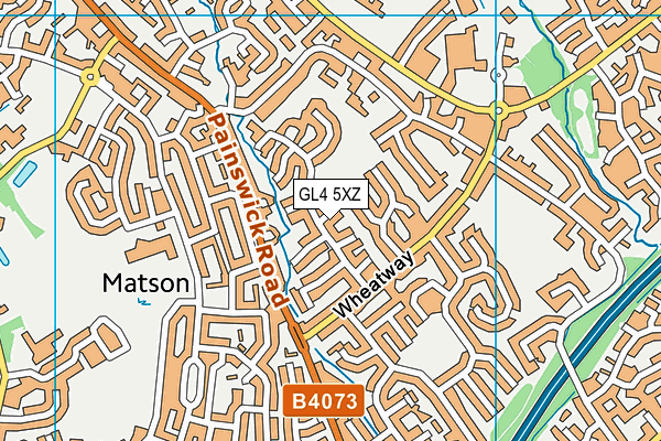 GL4 5XZ map - OS VectorMap District (Ordnance Survey) GL4 5XZ map - OS VectorMap District (Ordnance Survey)