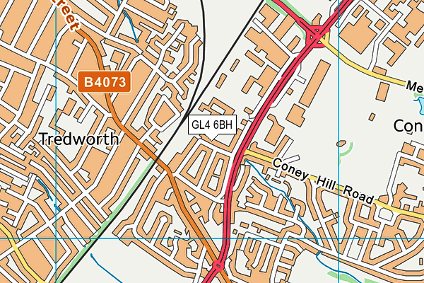 GL4 6BH map - OS VectorMap District (Ordnance Survey) GL4 6BH map - OS VectorMap District (Ordnance Survey)