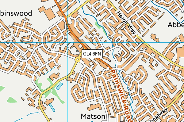 GL4 6FN map - OS VectorMap District (Ordnance Survey) GL4 6FN map - OS VectorMap District (Ordnance Survey)