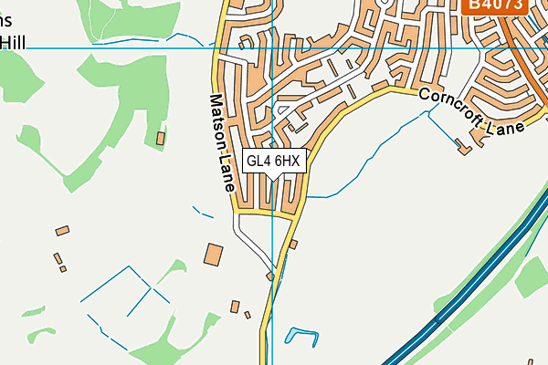 GL4 6HX map - OS VectorMap District (Ordnance Survey) GL4 6HX map - OS VectorMap District (Ordnance Survey)