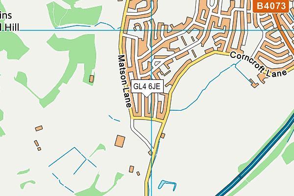 GL4 6JE map - OS VectorMap District (Ordnance Survey) GL4 6JE map - OS VectorMap District (Ordnance Survey)