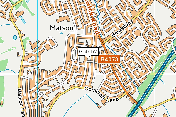 GL4 6LW map - OS VectorMap District (Ordnance Survey) GL4 6LW map - OS VectorMap District (Ordnance Survey)