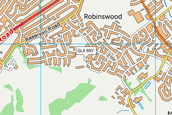 GL4 6NY map - OS VectorMap District (Ordnance Survey) GL4 6NY map - OS VectorMap District (Ordnance Survey)