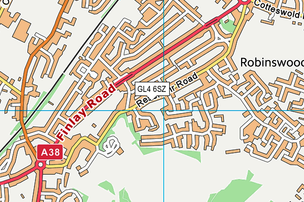 GL4 6SZ map - OS VectorMap District (Ordnance Survey) GL4 6SZ map - OS VectorMap District (Ordnance Survey)