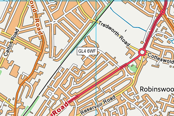 GL4 6WF map - OS VectorMap District (Ordnance Survey) GL4 6WF map - OS VectorMap District (Ordnance Survey)