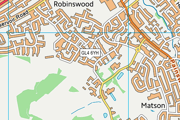 GL4 6YH map - OS VectorMap District (Ordnance Survey) GL4 6YH map - OS VectorMap District (Ordnance Survey)