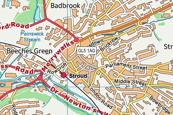 GL5 1AG map - OS VectorMap District (Ordnance Survey) GL5 1AG map - OS VectorMap District (Ordnance Survey)