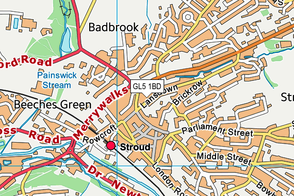 GL5 1BD map - OS VectorMap District (Ordnance Survey) GL5 1BD map - OS VectorMap District (Ordnance Survey)