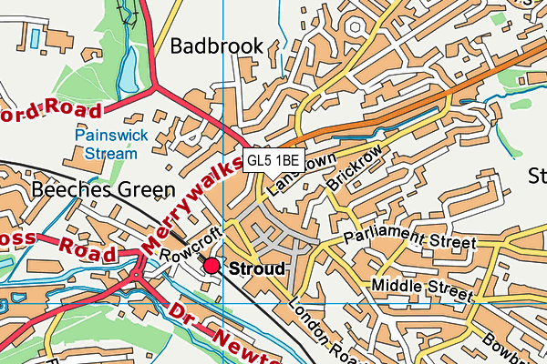 GL5 1BE map - OS VectorMap District (Ordnance Survey) GL5 1BE map - OS VectorMap District (Ordnance Survey)