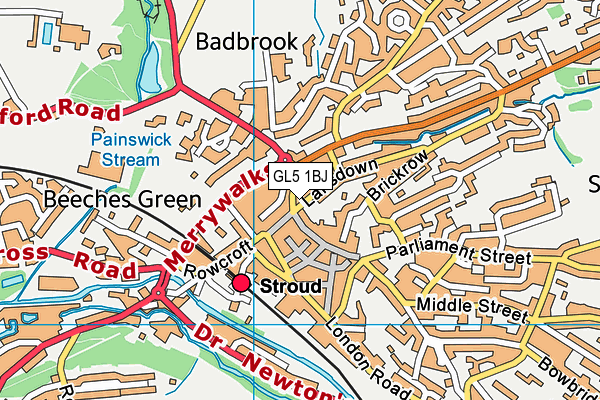 GL5 1BJ map - OS VectorMap District (Ordnance Survey) GL5 1BJ map - OS VectorMap District (Ordnance Survey)