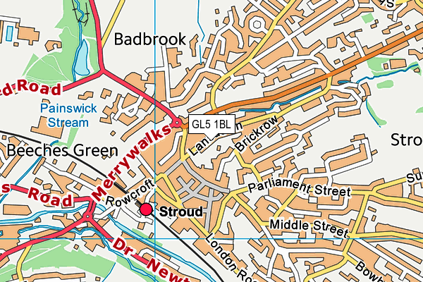 GL5 1BL map - OS VectorMap District (Ordnance Survey) GL5 1BL map - OS VectorMap District (Ordnance Survey)