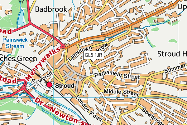 GL5 1JR map - OS VectorMap District (Ordnance Survey) GL5 1JR map - OS VectorMap District (Ordnance Survey)