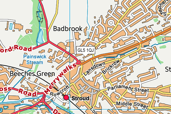 GL5 1QJ map - OS VectorMap District (Ordnance Survey) GL5 1QJ map - OS VectorMap District (Ordnance Survey)