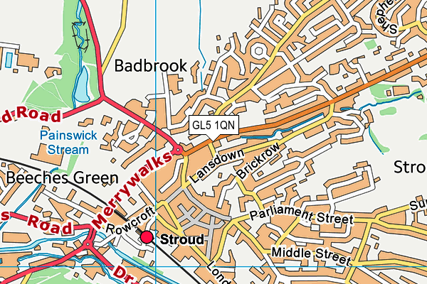 GL5 1QN map - OS VectorMap District (Ordnance Survey)