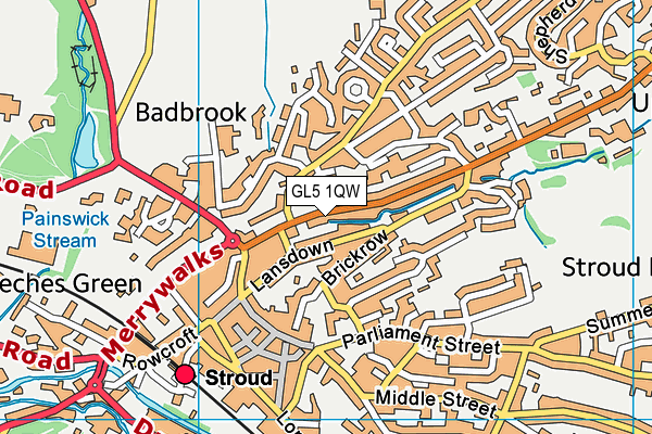 GL5 1QW map - OS VectorMap District (Ordnance Survey)