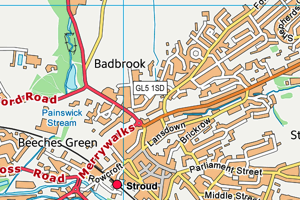 GL5 1SD map - OS VectorMap District (Ordnance Survey) GL5 1SD map - OS VectorMap District (Ordnance Survey)