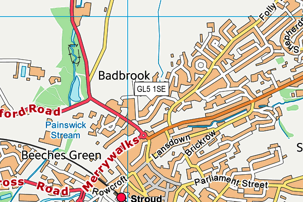 GL5 1SE map - OS VectorMap District (Ordnance Survey)