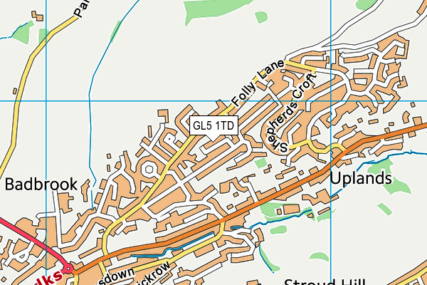GL5 1TD map - OS VectorMap District (Ordnance Survey) GL5 1TD map - OS VectorMap District (Ordnance Survey)