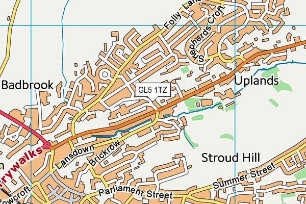 GL5 1TZ map - OS VectorMap District (Ordnance Survey) GL5 1TZ map - OS VectorMap District (Ordnance Survey)