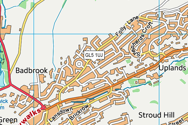 GL5 1UJ map - OS VectorMap District (Ordnance Survey) GL5 1UJ map - OS VectorMap District (Ordnance Survey)