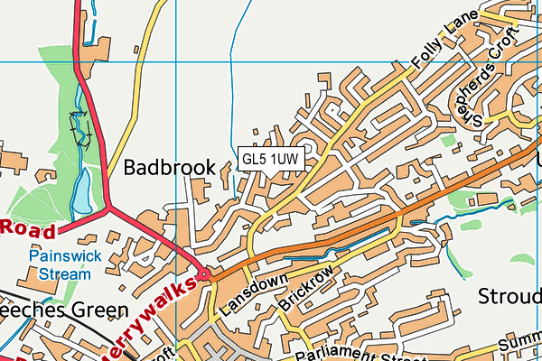 GL5 1UW map - OS VectorMap District (Ordnance Survey) GL5 1UW map - OS VectorMap District (Ordnance Survey)