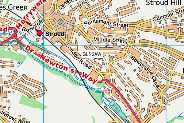 GL5 2AW map - OS VectorMap District (Ordnance Survey) GL5 2AW map - OS VectorMap District (Ordnance Survey)