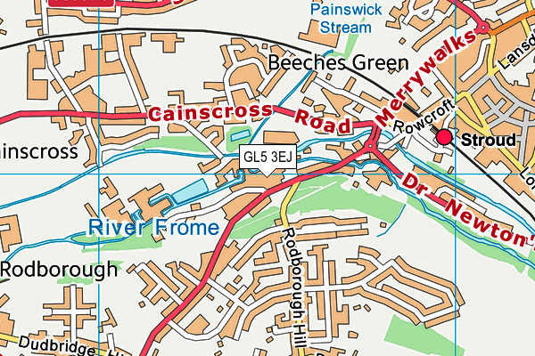 GL5 3EJ map - OS VectorMap District (Ordnance Survey) GL5 3EJ map - OS VectorMap District (Ordnance Survey)