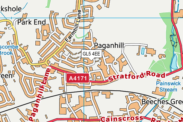 GL5 4EE map - OS VectorMap District (Ordnance Survey) GL5 4EE map - OS VectorMap District (Ordnance Survey)