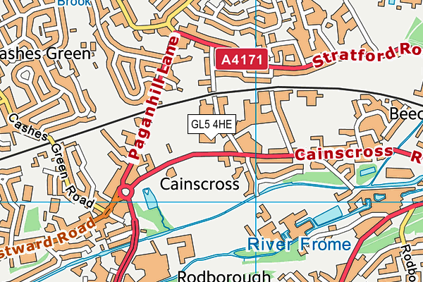 GL5 4HE map - OS VectorMap District (Ordnance Survey) GL5 4HE map - OS VectorMap District (Ordnance Survey)