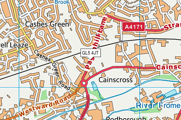 GL5 4JT map - OS VectorMap District (Ordnance Survey) GL5 4JT map - OS VectorMap District (Ordnance Survey)
