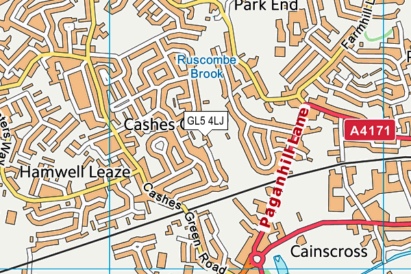GL5 4LJ map - OS VectorMap District (Ordnance Survey) GL5 4LJ map - OS VectorMap District (Ordnance Survey)