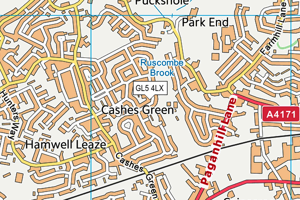 GL5 4LX map - OS VectorMap District (Ordnance Survey) GL5 4LX map - OS VectorMap District (Ordnance Survey)