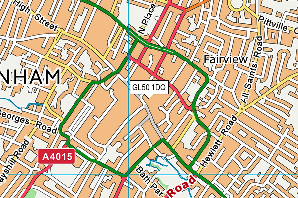 GL50 1DQ map - OS VectorMap District (Ordnance Survey) GL50 1DQ map - OS VectorMap District (Ordnance Survey)