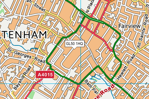 GL50 1HQ map - OS VectorMap District (Ordnance Survey) GL50 1HQ map - OS VectorMap District (Ordnance Survey)