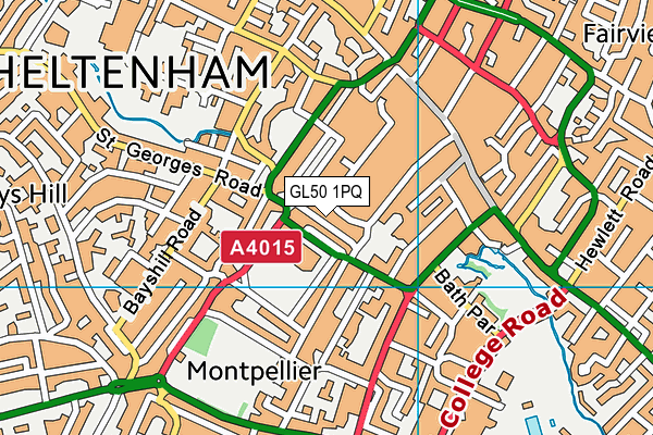 GL50 1PQ map - OS VectorMap District (Ordnance Survey) GL50 1PQ map - OS VectorMap District (Ordnance Survey)