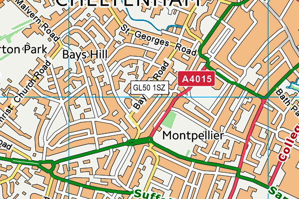 GL50 1SZ map - OS VectorMap District (Ordnance Survey) GL50 1SZ map - OS VectorMap District (Ordnance Survey)