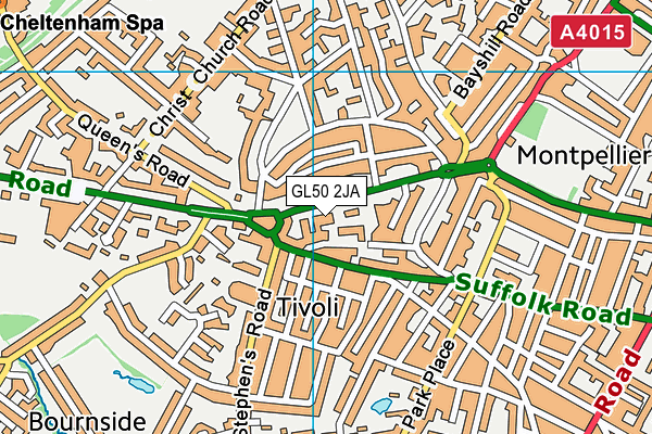 GL50 2JA map - OS VectorMap District (Ordnance Survey) GL50 2JA map - OS VectorMap District (Ordnance Survey)