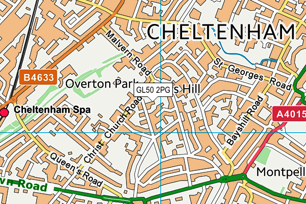 GL50 2PG map - OS VectorMap District (Ordnance Survey) GL50 2PG map - OS VectorMap District (Ordnance Survey)