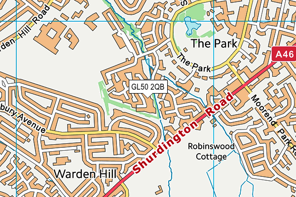 GL50 2QB map - OS VectorMap District (Ordnance Survey) GL50 2QB map - OS VectorMap District (Ordnance Survey)